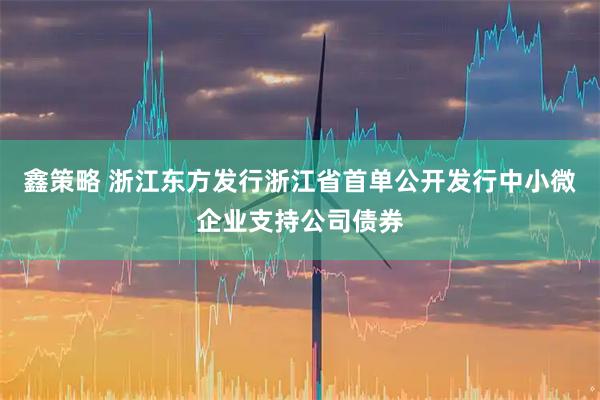 鑫策略 浙江东方发行浙江省首单公开发行中小微企业支持公司债券